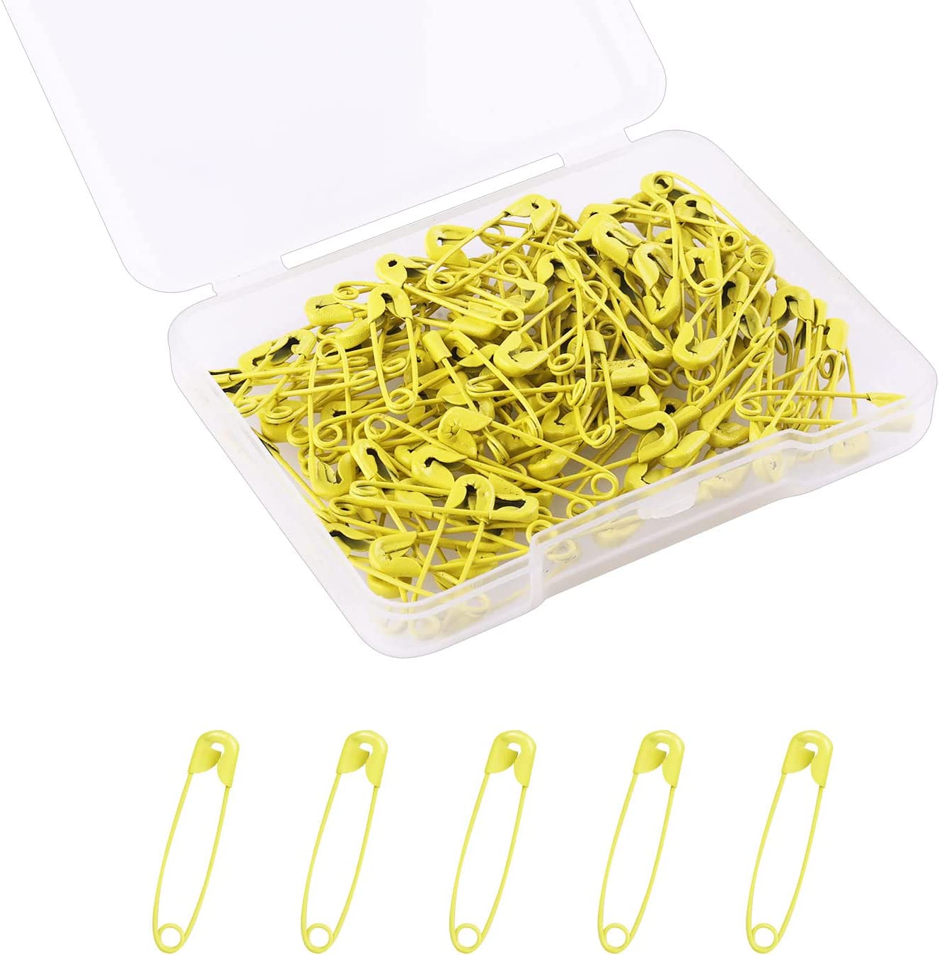 120 Pcs 19mm Safety Pins, Mini Safety Pins Metal Safety Pins for Art Craft  Sewing Jewelry Making (Yellow)